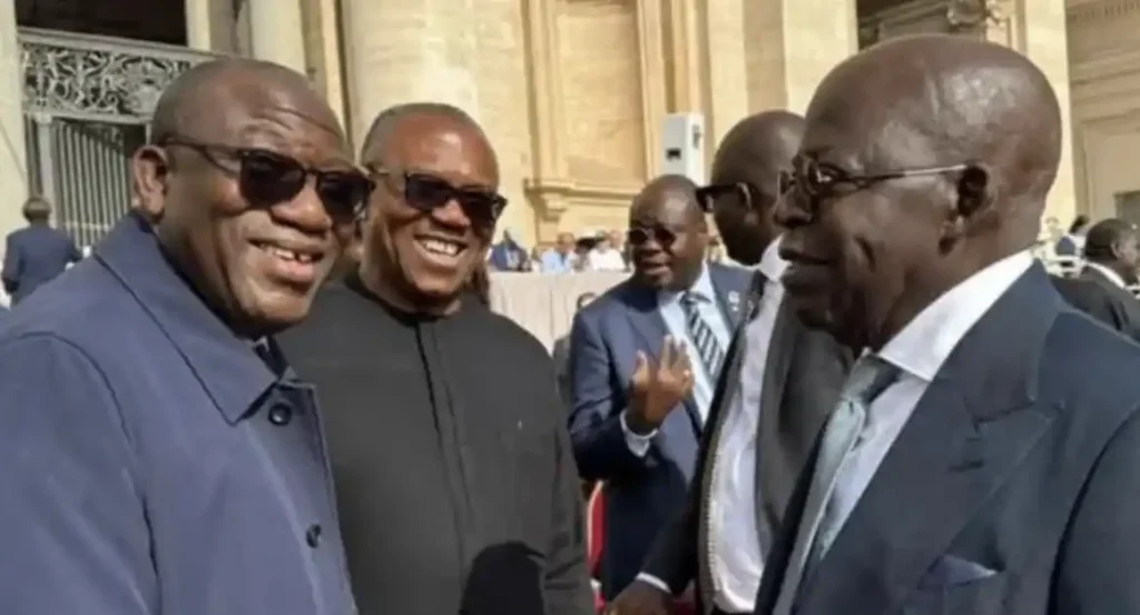 Peter Obi And Kayode Fayemi Were Not Allowed To Go Near Pope Leo XIV – Femi Fani-Kayode Kayode Fayemi, Peter Obi and President Tinubu