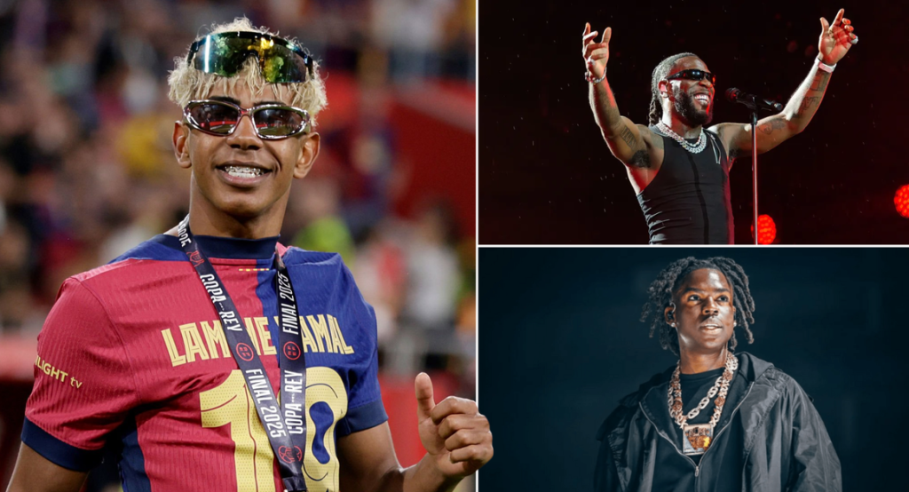 Lamine Yamal, Burna Boy and Rema