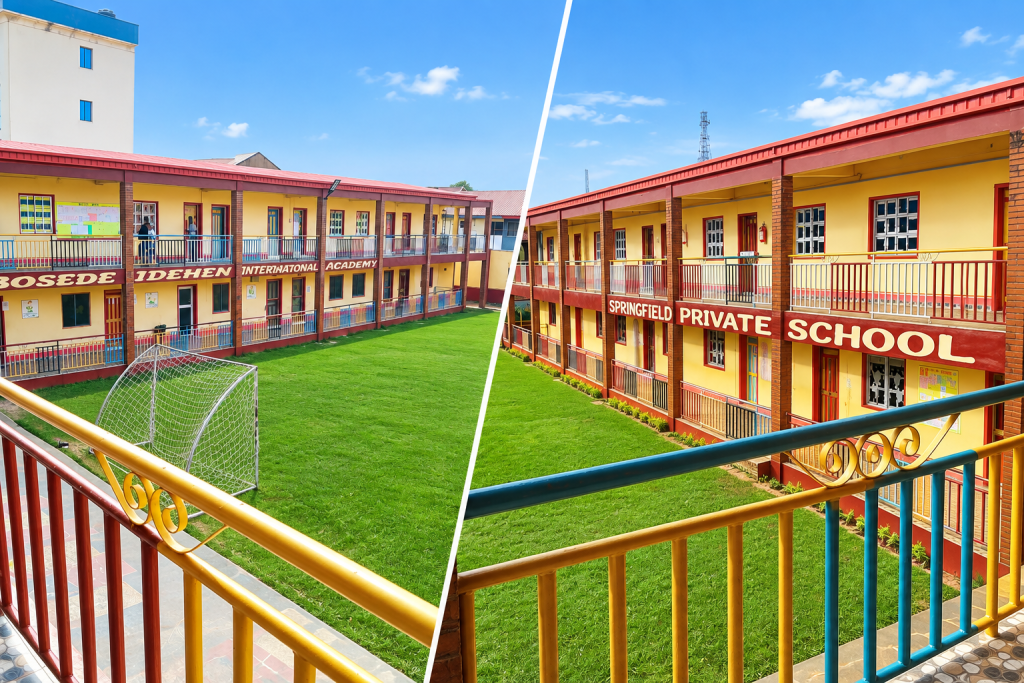 Springfield Private School Insists First Week Of Resumption Must Count Springfield Private School and Bosede Idehen International Academy buildings in Abule Egba, Lagos