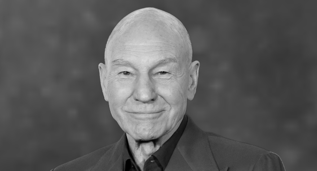 Sir Patrick Stewart, British actor famous for his roles in Star Trek and X-Men.